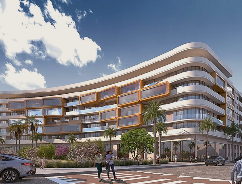 Les Orangers - Immeuble moderne avec design courbe